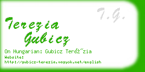 terezia gubicz business card
